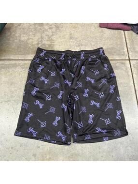 vintage ghost hot topic all over print gym shorts size large